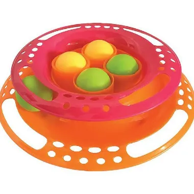 Scream Single Ring Tower Cat Toy Pink and Orange