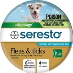Seresto Collar For Fleas & Ticks Canine Up to 8kg