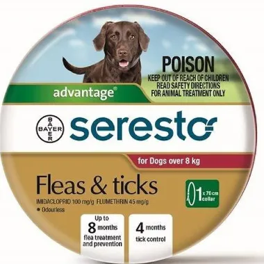 Seresto Collar For Fleas & Ticks Canine Over 8Kg