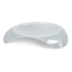 Smart Cat Shallow Cat Food Dish - Transparent White Large