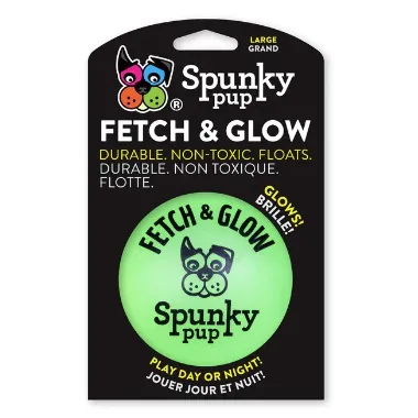 Spunky Pup Fetch & Glow Large Assorted Colours 9cm