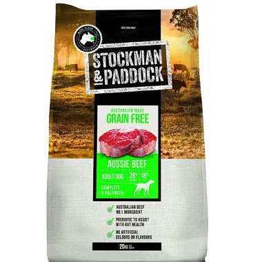 Stockman & Paddock Grain Free Aussie Beef - Green