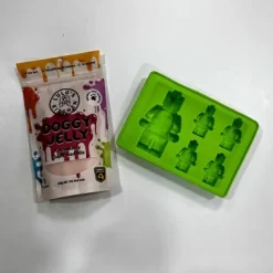 Strawberry Jelly & Green Lego Mould Pack