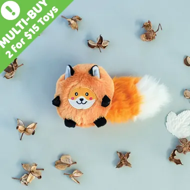 Zippy Paws Bushy Throw Fox 24x10x10cm